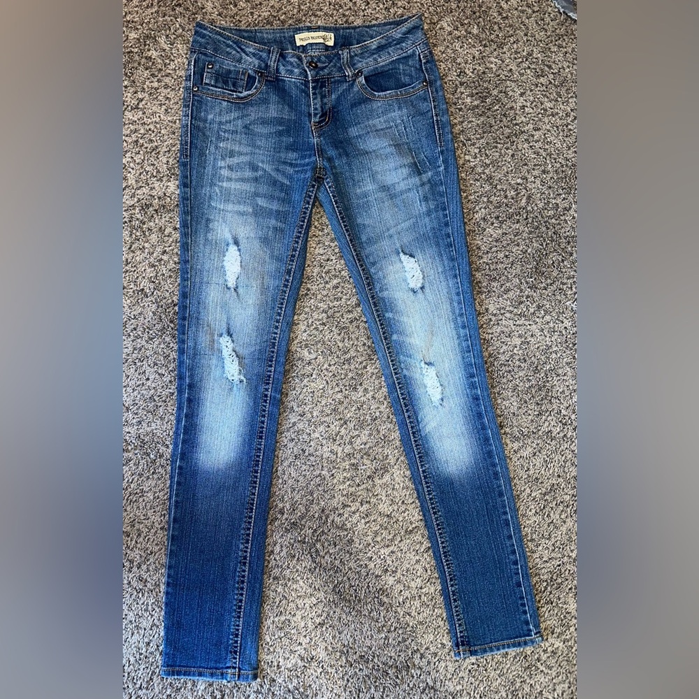Paris Blues Distressed Straight Leg Jeans size 9